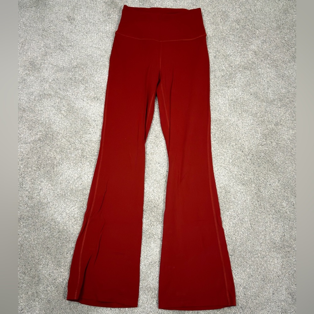 Lululemon groove super-high-rise flare pant size 6 color autumn rust